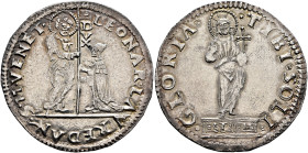 ITALY. Venezia (Venice). Leonardo Loredano, 1501-1521. Mocenigo (Silver, 33 mm, 6.50 g, 3 h). LEONAR•LAVREDAN•S•M•VENET• / DVX St. Mark standing right...