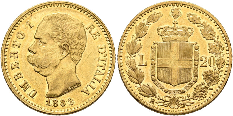 ITALY. Regno d'Italia. Umberto I, 1878-1900. 20 Lire 1882 (Gold, 21 mm, 6.41 g, ...