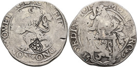 MALTA. Order of Knights of the Hospital of St. John of Jerusalem (Knights of Malta). Alof de Wignacourt. Grandmaster, 1601-1622. Tallero (Silver, 38 m...