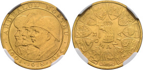 ROMANIA, Kingdom. Mihai I, 1927-1930 and 1940-1947. 20 Lei 1944 (Gold, 21 mm, 4.36 g, 12 h), Liberation Day of Northern Ardeal (Transylvania). ARDEALU...