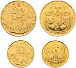 SAN MARINO. Repubblica, 301-present. Coin Set 1980 (Gold, 21 & 16 mm, 9.00 g, 6 h), 2 Scudi and 1 Scudo. Friedberg 20 & 21. In original presentation c...
