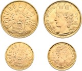 SAN MARINO. Repubblica, 301-present. Coin Set 1983 (Gold, 21 & 16 mm, 6.06 g), 2 Scudi and 1 Scudo. Friedberg 29 & 30. In original presentation case. ...