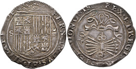 SPAIN, Castile & León. Fernando V & Isabel I (Los Reyes Católicos - the Catholic royals), 1474-1504. 4 Reales (Silver, 32 mm, 13.72 g, 3 h), Sevilla. ...