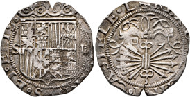 SPAIN, Castile & León. Fernando V & Isabel I (Los Reyes Católicos - the Catholic royals), 1474-1504. 2 Reales (Silver, 27 mm, 6.83 g, 6 h), Sevilla. F...