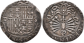 SPAIN, Castile & León. Fernando V & Isabel I (Los Reyes Católicos - the Catholic royals), 1474-1504. Real (Silver, 24 mm, 3.14 g, 2 h), Sevilla. [FER]...