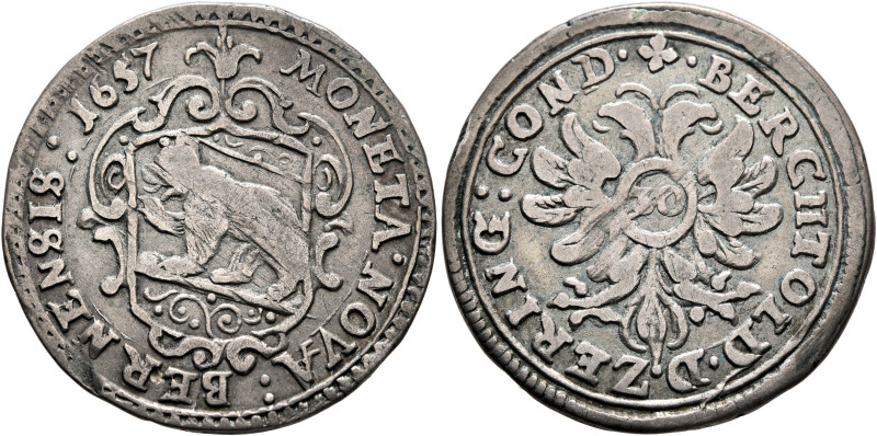 SWITZERLAND. Bern, Stadt. 1/4 Taler (30 Kreuzer) 1657 (Billon, 29 mm, 7.19 g, 12...