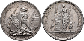 SWITZERLAND. Bern, Stadt. Sechzehnerpfennig (Silver, 57 mm, 90.81 g, 12 h), by J. C. Mörikofer and J. Dassier. No date (after 1780). RESPUBLICA BERNEN...
