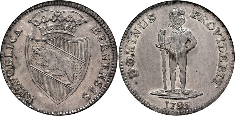 SWITZERLAND. Bern, Stadt. Taler 1795 (Silver, 39 mm, 29.40 g, 6 h), variety with...