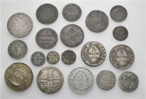 A lot containing 19 silver, billon and bronze coins. All: Switzerland. 'Kantonsmuenzen'. Fine to good very fine. LOT SOLD AS IS, NO RETURNS. 19 coins ...