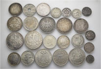 A lot containing 25 silver and copper-nickel coins. All: World. Fine to extremely fine. LOT SOLD AS IS, NO RETURNS. 25 coins in lot.

From an Americ...