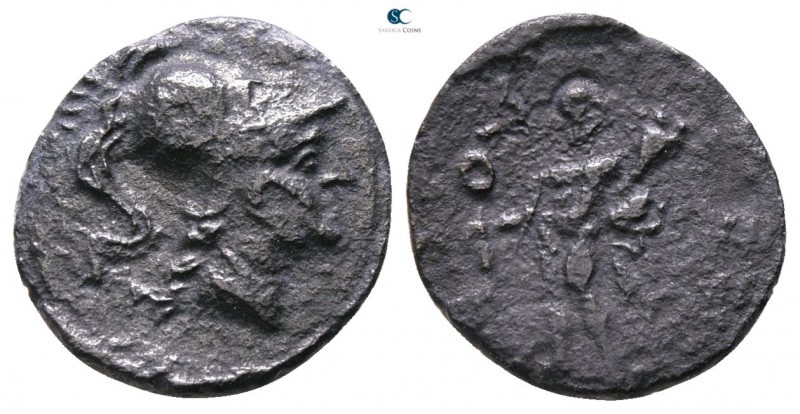 Calabria. Uxentum 150-125 BC. 
Bronze Æ

13mm., 1,14g.



good fine