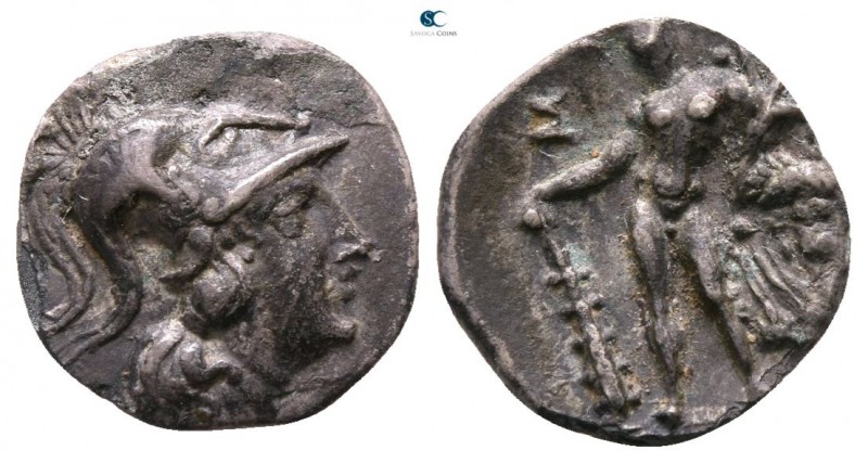 Lucania. Herakleia 330-300 BC. 
Diobol AR

10mm., ,71g.



good very fine