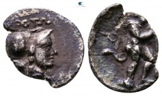 Bruttium. Kroton 300-250 BC. Diobol AR