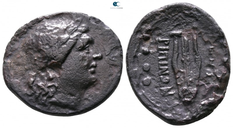 Sicily. Kentoripai circa 344-336 BC. 
Hemilitron Æ

23mm., 6,59g.



near...