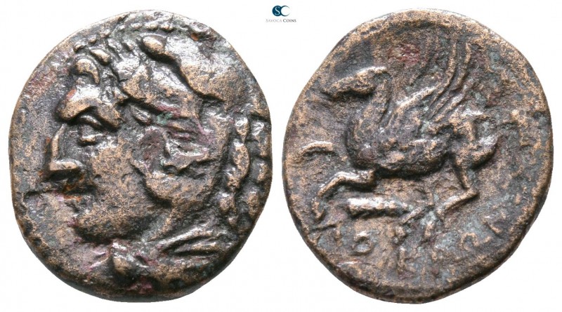 Sicily. Kephaloidion 350-310 BC. 
Bronze Æ

1mm., 3,11g.



very fine