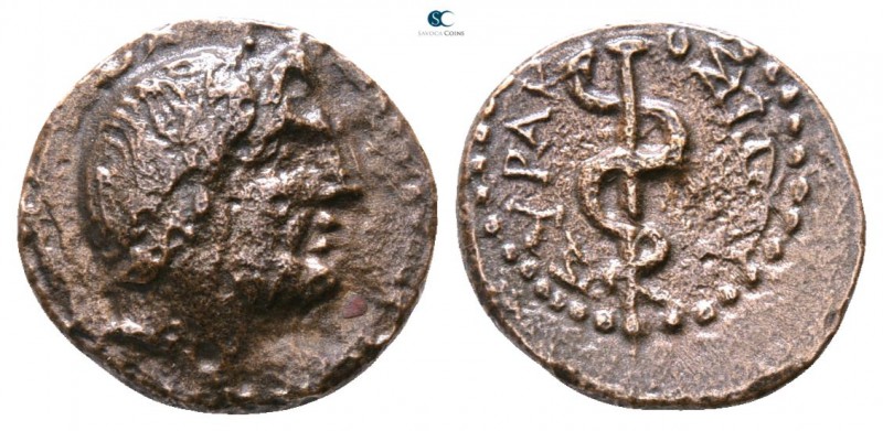 Sicily. Syracuse circa 214-212 BC. 
Bronze Æ

11mm., 1,31g.



very fine