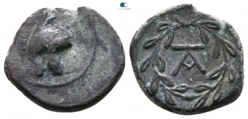 Sicily. Tauromenion. Campanian mercenaries 354-344 BC. 
Onkia Æ

12mm., 1,54g...