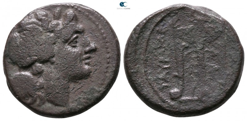 Sicily. Tauromenion 275-210 BC. 
Bronze Æ

18mm., 5,60g.



nearly very f...