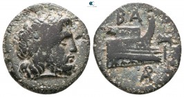 Kings of Macedon. Uncertain mint in Caria. Demetrios I Poliorketes circa 306-283 BC. AE