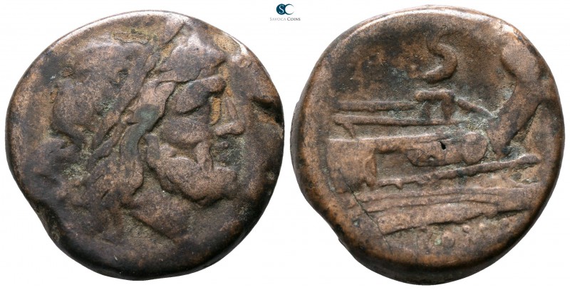 Anonymous after 211 BC. Rome
Semis Æ

25mm., 13,46g.



very fine