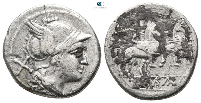 Anonymous 211-208 BC. Rome
Denarius AR

19mm., 3,62g.



nearly very fine