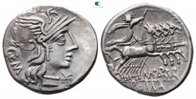 M. Aburius M.f. Geminus. 132 BC. Rome. Denarius AR