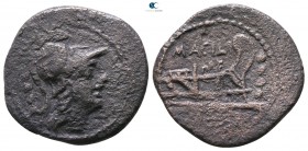 M. Acilius M.f. 130 BC. Rome. Triens Æ