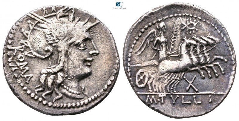 M. Tullius 119 BC. Rome
Denarius AR

20mm., 3,75g.



very fine