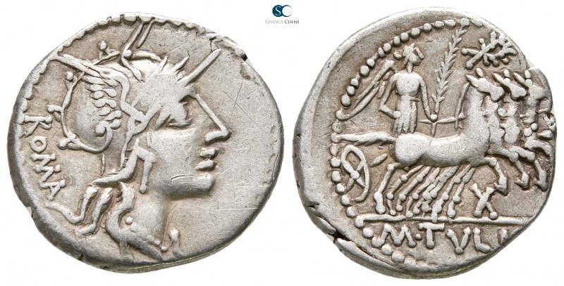 M. Tullius 119 BC. Rome
Denarius AR

20mm., 3,89g.



very fine