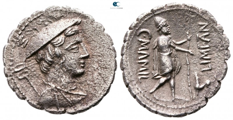 C. Mamilius Limetanus. 82 BC. Rome
Serratus AR

18mm., 3,71g.



nearly v...