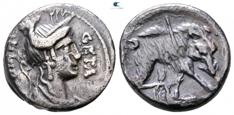 C. Hosidius C. f. Geta 64 BC. Rome
Denarius AR

15mm., 3,43g.



nearly v...