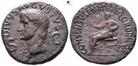 Divus Augustus Died AD 14. Struck under Gaius (Caligula). Rome. Dupondius Æ