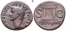 Tiberius AD 14-37. commemorative issue for Divus Augustus. Rome. As Æ