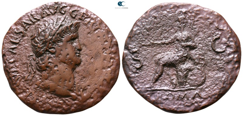 Nero AD 54-68. Rome
Sestertius Æ

36mm., 20,98g.



good fine