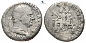 Vespasian AD 69-79. Lugdunum. Denarius AR
