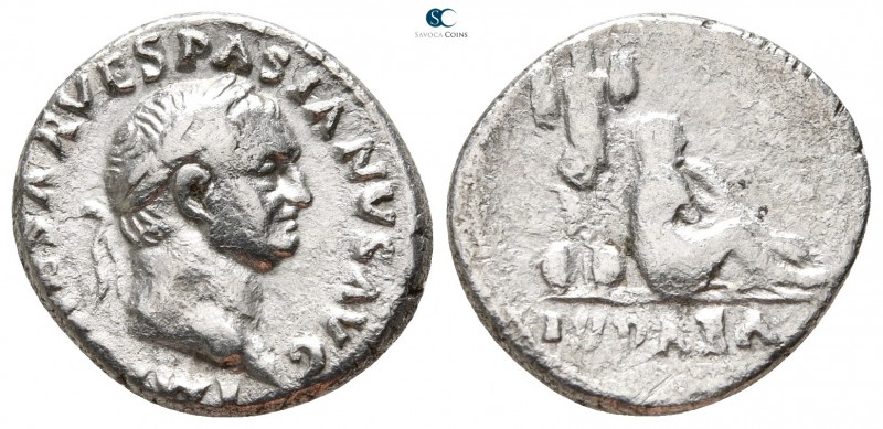 Vespasian AD 69-79. Rome
Denarius AR

16mm., 3,07g.



nearly very fine