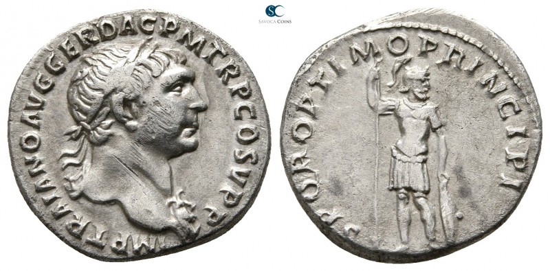Trajan AD 98-117. Rome
Denarius AR

17mm., 3,18g.



very fine