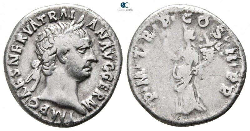 Trajan AD 98-117. Rome
Denarius AR

16mm., 3,12g.



very fine