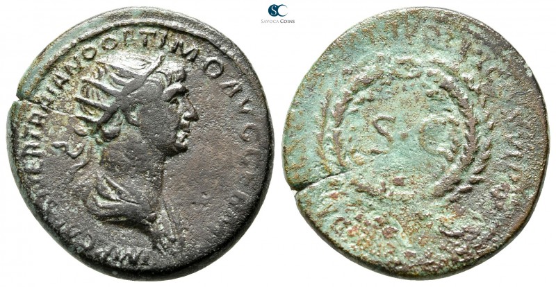 Trajan AD 98-117. Rome
Dupondius Æ

24mm., 7,47g.



very fine
