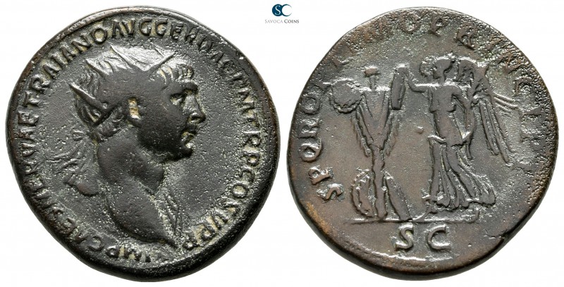 Trajan AD 98-117. Rome
As Æ

27mm., 12,01g.



very fine
