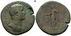 Hadrian AD 117-138. Rome. Sestertius Æ