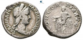 Sabina Augusta AD 128-137. Rome. Denarius AR