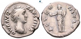 Diva Faustina I Died AD 140-141. Rome. Denarius AR