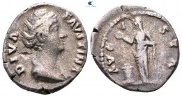 Diva Faustina I Died AD 140-141. Rome. Denarius AR