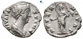 Diva Faustina I AD 140-141. Rome. Denarius AR