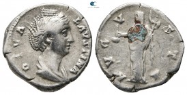 Diva Faustina I AD 140-141. Rome. Denarius AR