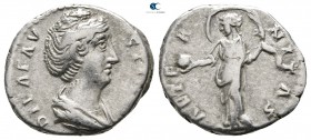 Diva Faustina I AD 140-141. Rome. Denarius AR