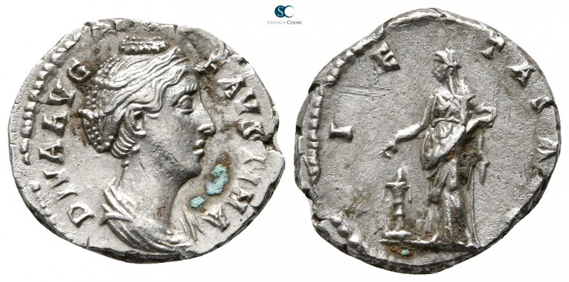 Diva Faustina I AD 140-141. Rome
Denarius AR

17mm., 3,18g.



good very ...