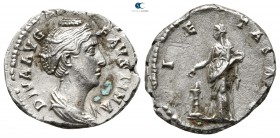 Diva Faustina I AD 140-141. Rome. Denarius AR