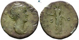 Diva Faustina I Died AD 140-141. Rome. Sestertius Æ